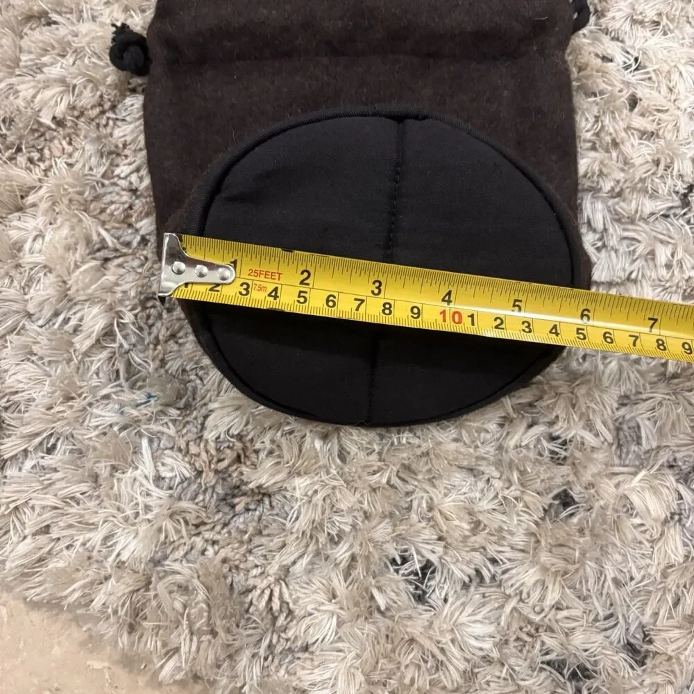 Lot 2 Handmade 100% Wool Felt Drawstring Crossbody Pouches Nepal Brown Olive